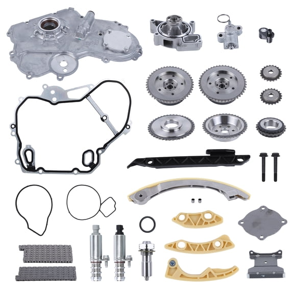 HUOEPU Timing Chain Kit w/Water Pump, Oil Pump for Chevrolet Equinox 2.4L 2009-2017 Engine Replaces 9-4201S, 9-4201SX