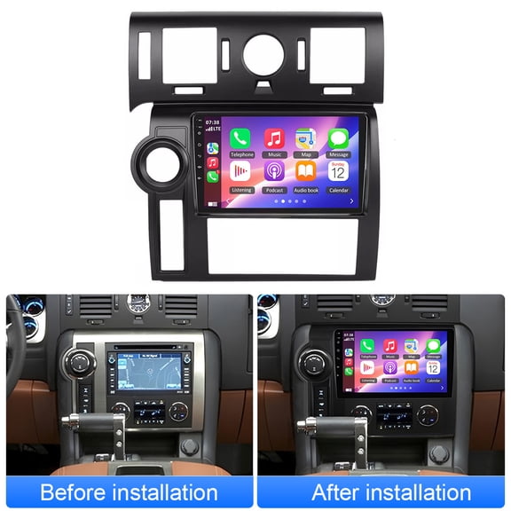 HUOEPU Wireless Carplay Stereo for Hummer H2 2008-2009 Android Radio, Android 14 9'' Touch Screen Car Stereo, Android Auto, DSP, WiFi, GPS, SWC,4+64G