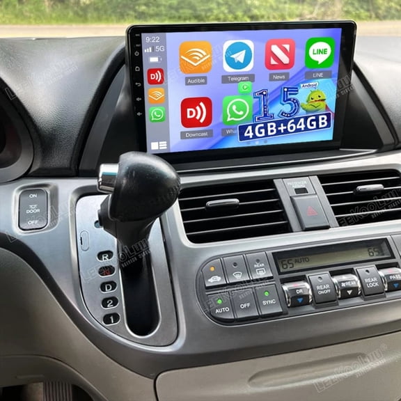 HUONA 10" Android 15 Car Stereo for Honda Odyssey 2005-2010, 2+64GB, Built-in Wireless CarPlay & Android Auto, AHD Backup Camera & Microphone Included