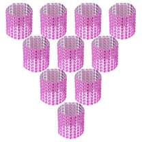 HUONA 100Pcs Napkin Rings Rhinestone Napkin Rings Shiny Napkin Holders Napkin Preservation Table Napkin Plate Decoration Restaurant Wedding Dining Banquet Festival Setting Rosy
