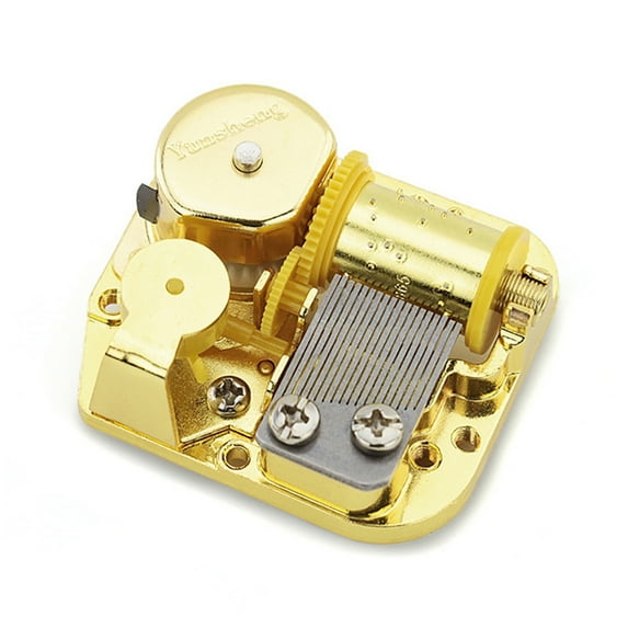 HUONA 18 Note Musical Mechanism Movement Golden Clockwork Music Movement for DIY Music Box Type 11