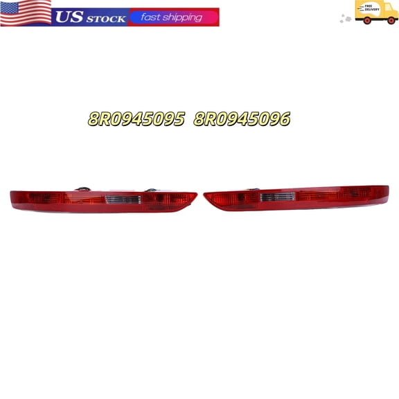 HUONA 1Pair Rear Bumper Tail Light Lamp Compatible for Audi Q5 2010-2016 US Version Only Replaces 8R0945095 8R0945096