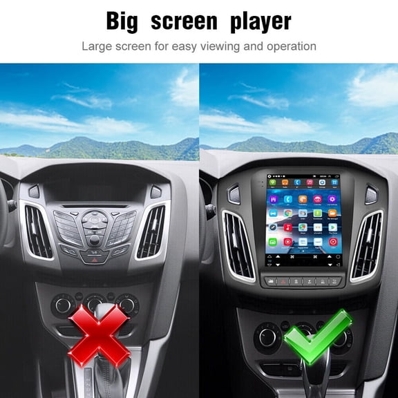 HUONA 2+32G Car Radio for Ford Focus 2012-2018, 9.7inch Android 13 Screen Stereo, 1024X600 Screen/Carplay/Android Auto/SWC/Bluetooth/WiFi/FM RDS