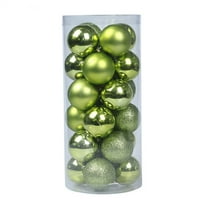HUONA 24pcs Christmas Ball Set Christmas Balls Ornaments Shatterproof Christmas Hanging Balls for Xmas Tree Holiday Party Light Green