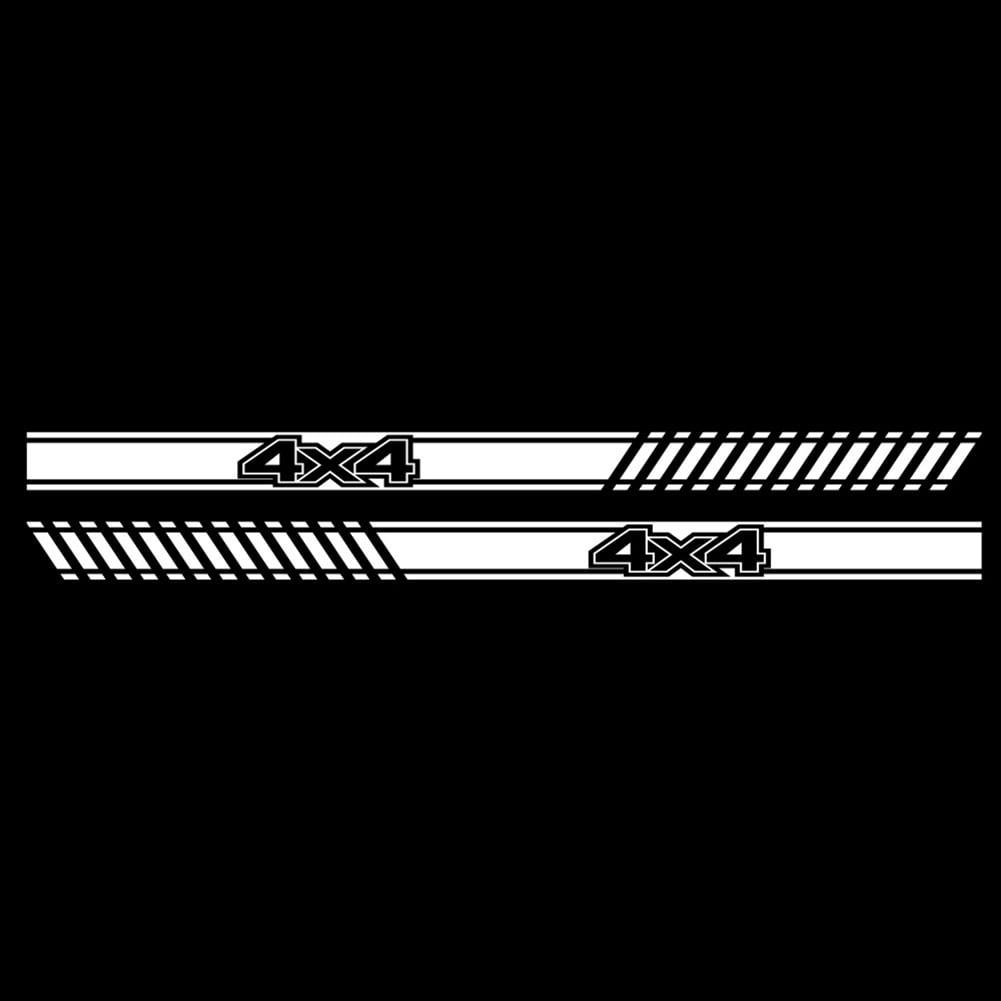 HUONA 2Pcs Fashion Stripes Car Stickers Creative 4x4 Graphics Vinyl ...
