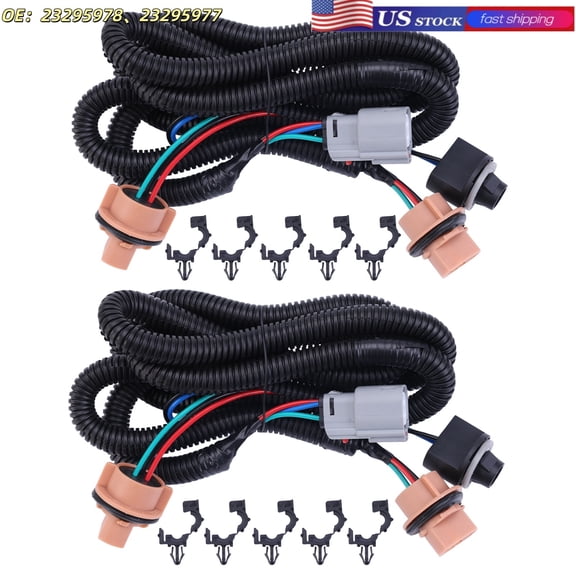 HUONA 2Pcs Taillight Harness Plug Connector for Chevy Silverado 1500 2500HD 3500HD 2016-2019 Replace 23295978 23295977