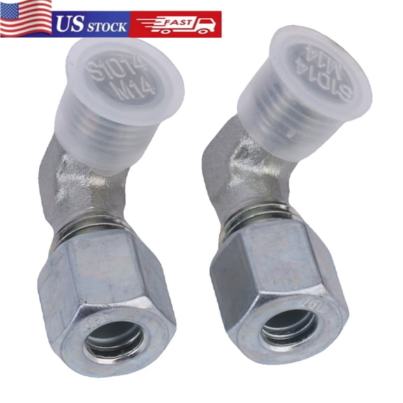 HUONA 2X M14x1.5 Male to Female Hydraulic Fittings for AGT Mini Excavator 90-Degree