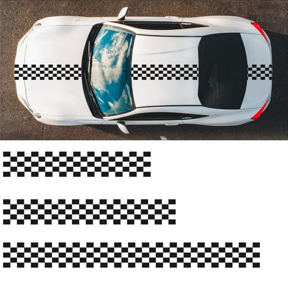 HUONA 3Pcs Long Stripe Car Stickers Stylish Decals Vinyl DIY Auto Vehicle Body Roof Racing Sports Stickers Decoration Accessories Type C