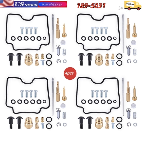 HUONA 4pcs Carburetor Rebuild Kit with Gaskets and O-Rings for Yamaha RX1 ER ER LE Mountain 2003-2005 Replaces 189-5031