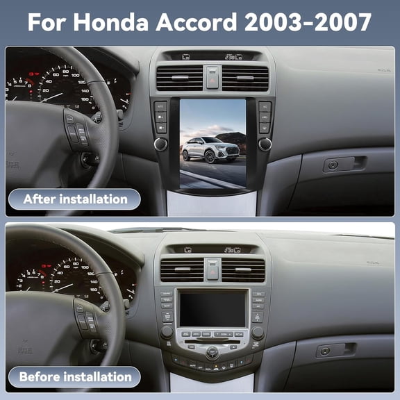 HUONA 9.7in Android 13 Car Stereo Radio GPS Navigation Head Unit 2+64G for Toyota Accord 2003-2007 Support Wireless Carplay Android Auto Car Screen with Bluetooth WiFi SWC DSP