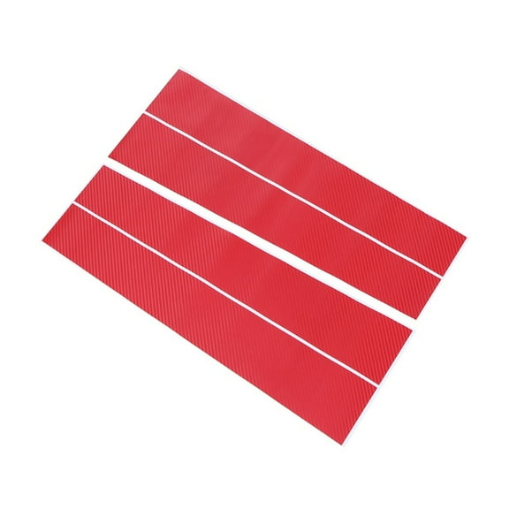 HUONA A Set of 4 Car Modified Car Sticker Universal Car B-pillar Anti-scratch Sticker Carbon Fiber Pattern Red