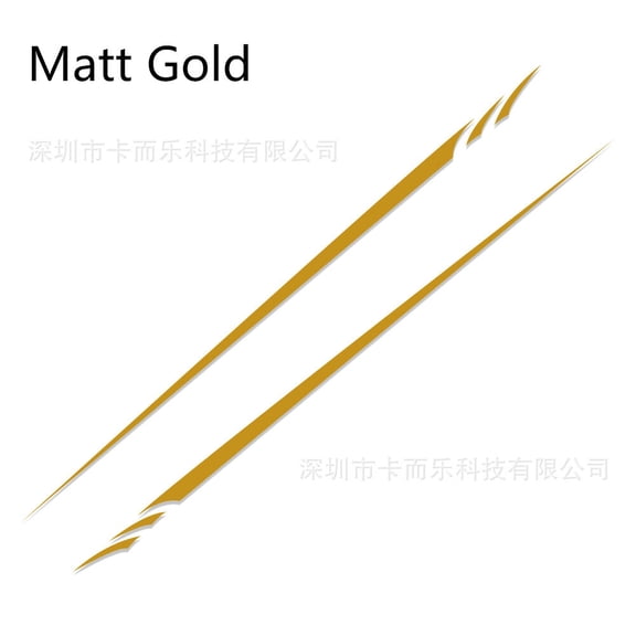 HUONA Auto Racing Body Door Side Stripe Graphic PVC Sticker Decals Decoration Modified Decal DIY Universal for All Cars SUV Truck Off-Road Vehicles Gold