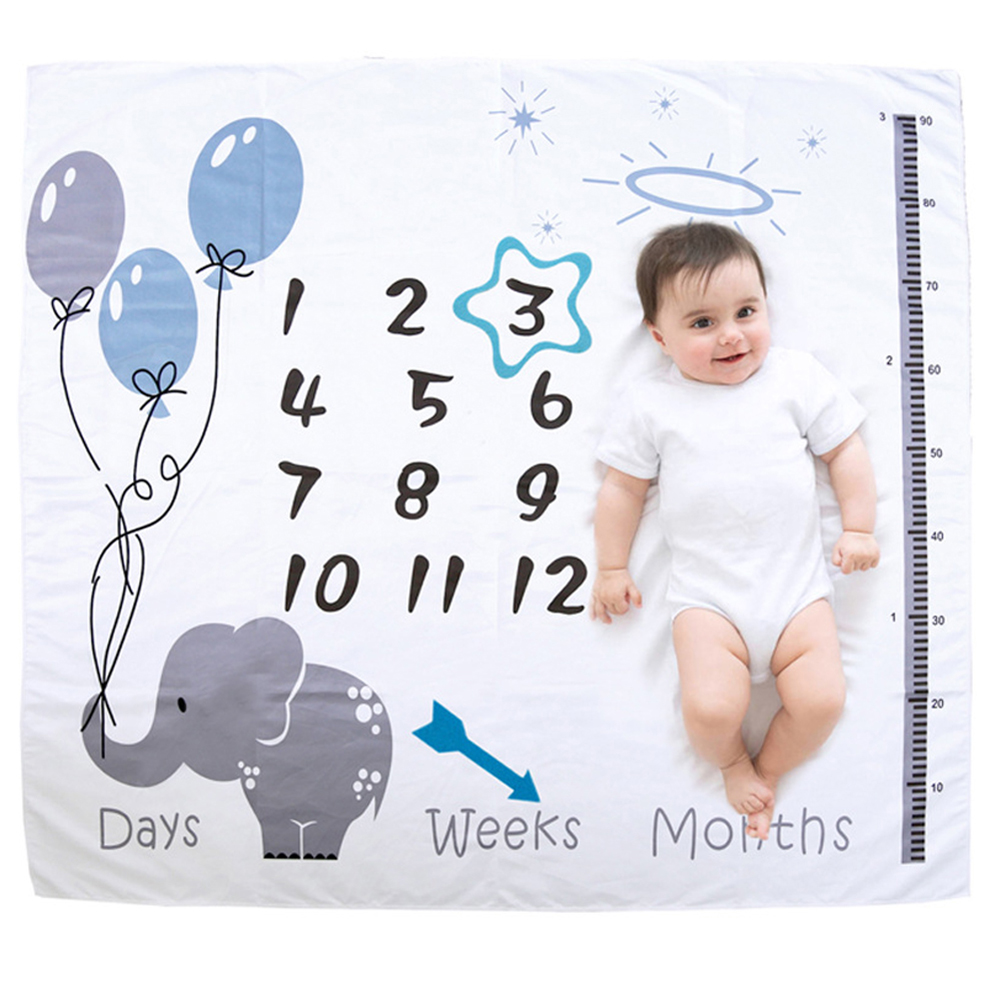 HUONA Baby Milestone Blanket Monthly Milestone Blanket Weekly Growth ...
