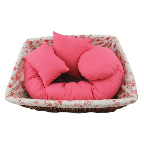 HUONA Baby Photo Colorful Modeling Pillow Soft Comfortable Baby Photography Auxiliary Props for Boys and Girls Watermelon Red