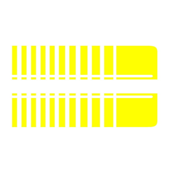 HUONA Car Hood Decorative Sticker Auto Body Front Rear Bumper Side Roof Trunk DIY Stripe Decal Decoration Yellow