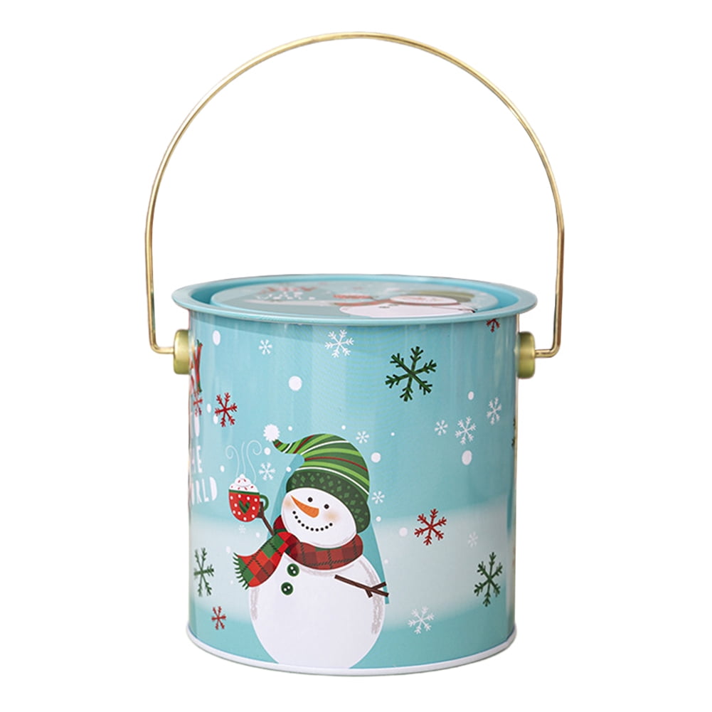 HUONA Christmas Vintage Cookie Jar Festive Christmas Storage Tin Cookie — free download