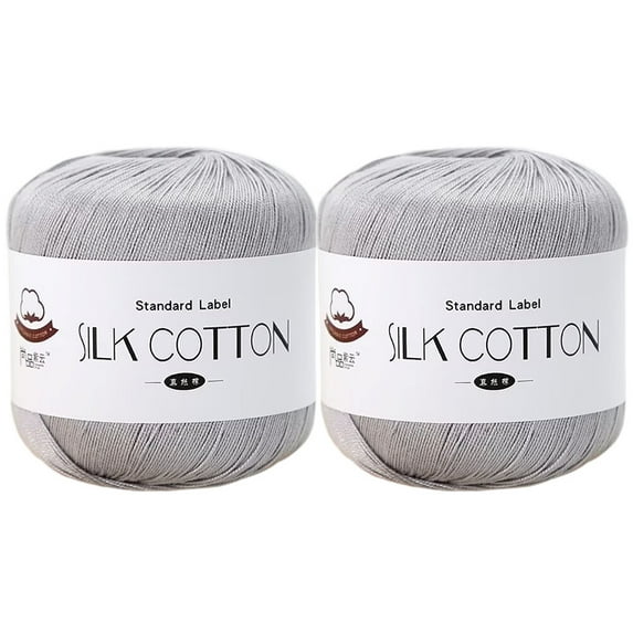HUONA Cotton Yarn Solid Color Crochet Cotton Yarn Thin Lightweight Knitting Yarn 50g/Roll Soft Fine Knitted Yarn Thread Weaving Yarn for Crocheting Clothes Blankets Type 2