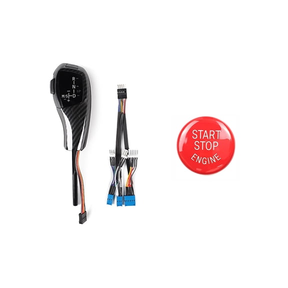 HUONA Electronic Gear Shift Knob Shift Knob Lever for Left-hand Drive Compatible for E92 pre-LCI Coupe 2007-2010 for E93 pre-LCI Convertible 2007-2010 Carbon Fiber Pattern