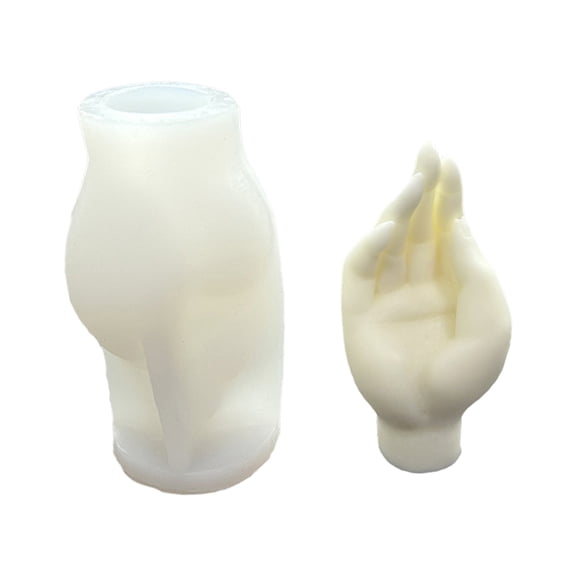 HUONA Finger Candle Silicone Mould Gesture Mould DIY Finger Shaped Plaster Mould Hand Candle Mould Soap Mould Gesture Resin Mould for Home Office Restaurant Tabletop Decoration Type 2