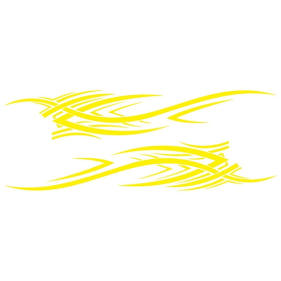 HUONA Flame Totem Waist Side Door Body Car Sticker Long Stripe Stickers Vinyl Decal Auto Accessories Yellow