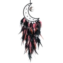 HUONA Gothic Dreamcatcher Handmade Moon Dream Catcher Wall Hanging Woven Art Ornament Gift Craft Dreamcatcher for Home Children Bedroom Decor