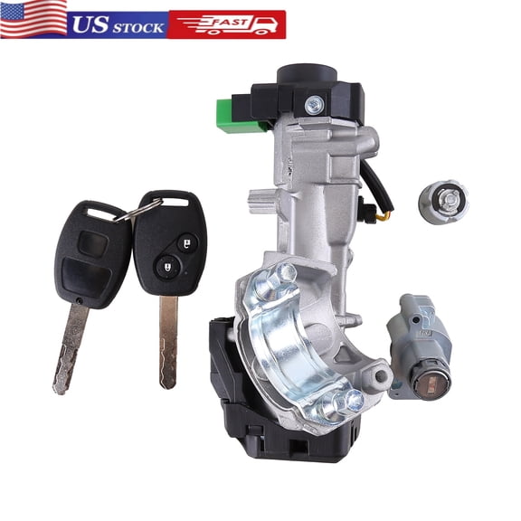 HUONA Ignition & Door Lock Cylinder Switch Assembly Set w/ 2 Remote Keys 06350-SWN-011 Compatible for Honda CRV 2007-2011
