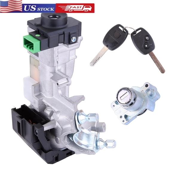 HUONA Ignition Switch Cylinder Lock Assembly Set with 2 Keys Compatible for Honda Pilot 2009-2012 06351-SZA-A01