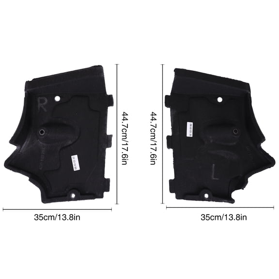 HUONA (Mud Flap)Pair Front Engine Splash Shield Guard Under Car Shield Cover Board Compatible for Audi A6 S6 C7 A7 2011-2017 Replaces 4G0825202A 4G0825201B