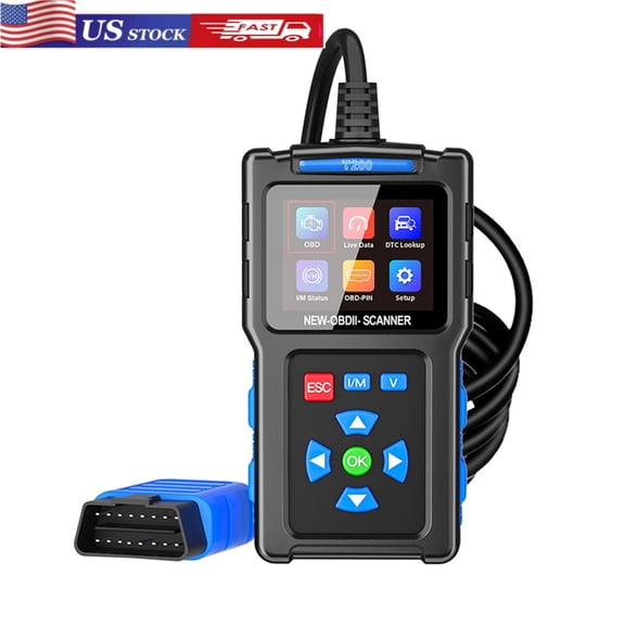 HUONA OBD2 Scanner Diagnostic Tool for Cars That Check Engine Light Emissions Readiness Read and Clears Vehicle Error Codes for All OBD II Protocol Vehicles