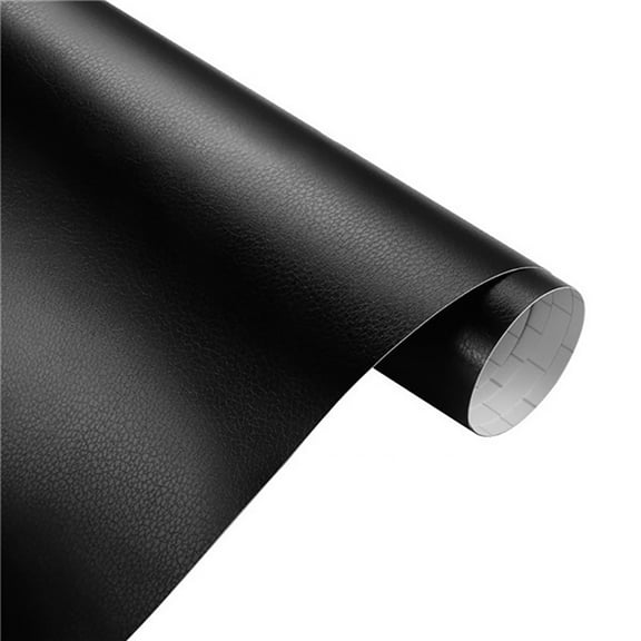 HUONA PVC Wrap Vinyl Sticker High Gloss DIY Leather Texture Waterproof Film for Car Motorcycles Computer Desk Tool Box Decoration 152cmx30cm Black