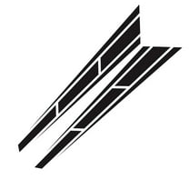 HUONA Striped Sport Racing Car Graphic Stickers Hood Bumper Stripe Decals Truck Hood Graphic Decals Car Accessories Black