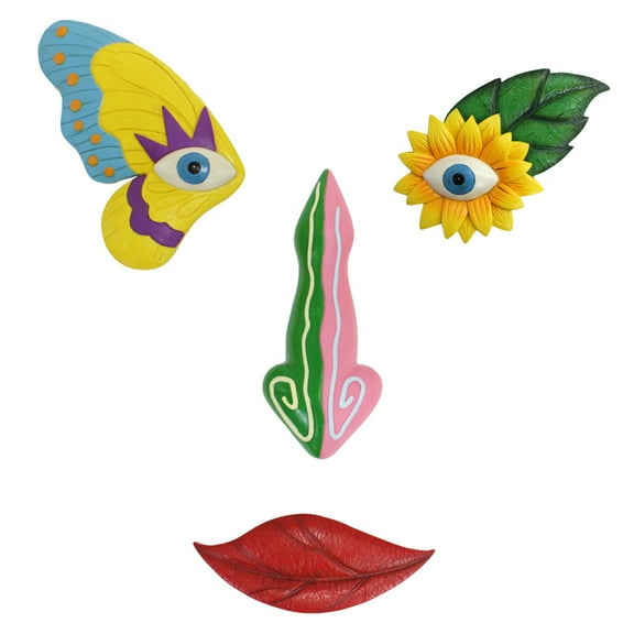 HUONA Tree Faces Decor Outdoor Cute Tree Decorations Colorful Funny Trees Decor Creative Faces for Trees Garden Yard Tree Art