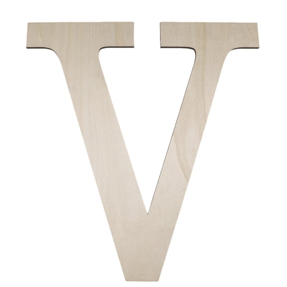 HUONA Wooden Letters Thick Blank Wall Decoration DIY Large Sign Plaques Board Decoration Home Party Decorations Crafts Hollow Out Type V