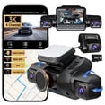 thumbnail image 1 of 4K Dash Cam for Cars, 360° GPS Dashcam Front and Rear Inside, 4-Channel Car Camera 64GB SD Card Included, Voice Control, 5GHz WiFi, APP Supported, Night Vision, CPL Filter,24H Parking Mode, 1 of 11