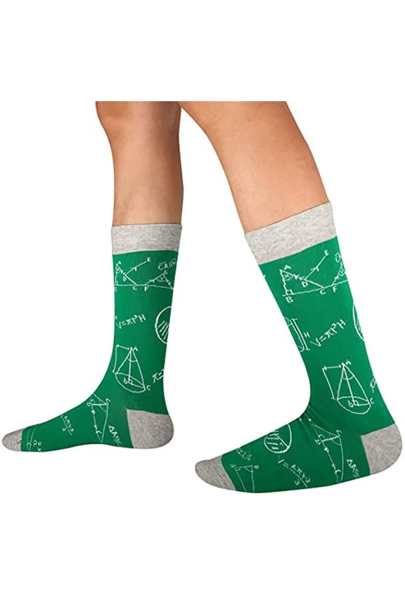 HUPOM 1 Pair Socks for Men Summer Clearance Fashion Crew Soft Tube Socks Green Size 20cm