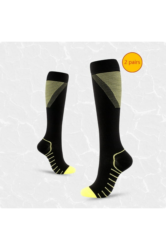 HUPOM 1 Pair Socks for Women Summer Clearance Fashion Crew Soft Compression Socks Yellow Size L