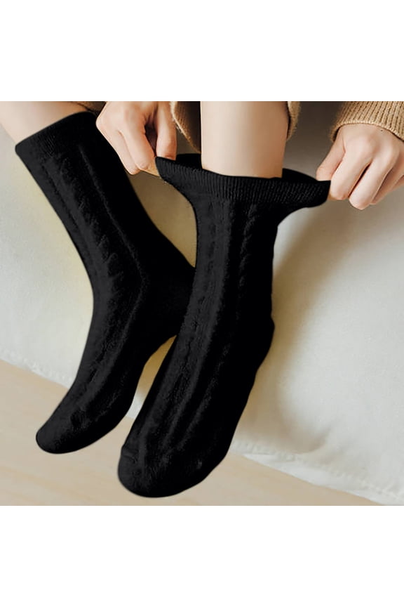 HUPOM 1 Pair Socks for Women Summer Clearance Fashion Low-Cut Breathable Casual Socks Black