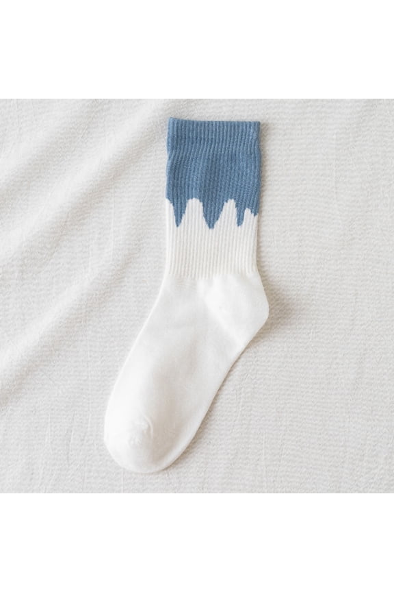 HUPOM 1 Pair Socks for Women Summer Clearance Fashion Low-Cut Soft Athletic Socks Blue Size Average Size