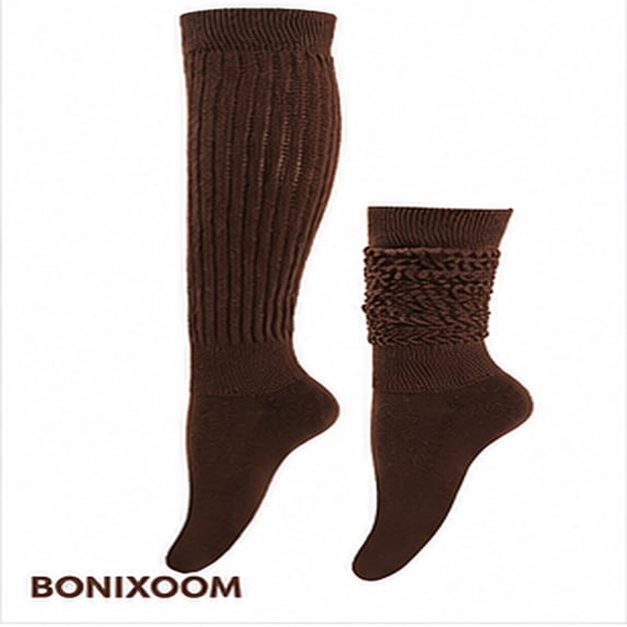 BONIXOOM 1 Pair Socks for Women Summer Clearance Fashion Mid-Calf Soft Casual Socks Coffee