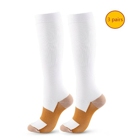 HUPOM 1 Pair Socks for Women Summer Clearance Fashion Mid-Calf Soft Compression Socks White Size XXL