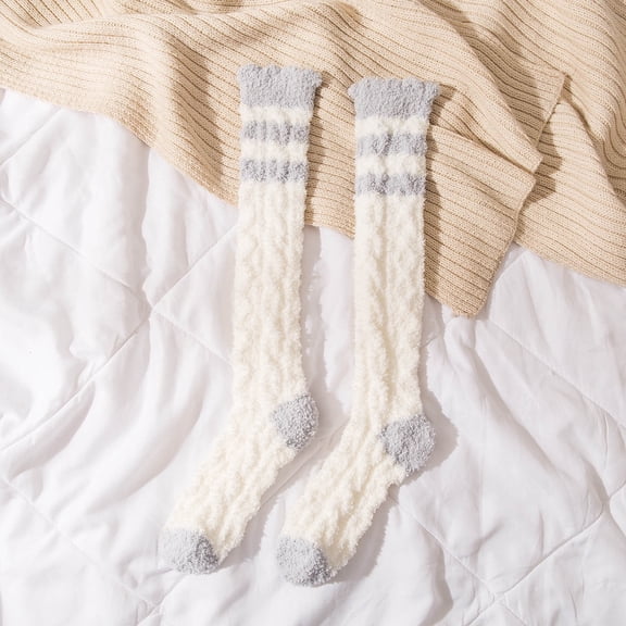 BONIXOOM Compression Socks For Women,Stockings For Women,1 Pair Socks Summer Fashion Mid-Calf Soft Tube Socks Beige