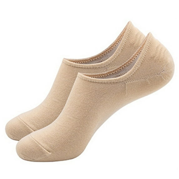 HUPOM 1 Pair Socks for Women Summer Clearance Fashion No-Show Non-Slip Casual Socks Khaki