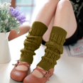 thumbnail image 1 of HUPOM 1 Pair Socks for Women's Plus Summer Clearance Fashion Mid-Calf Cold Resistant Tube Socks Army Green Size 40cm-43cm, 1 of 6