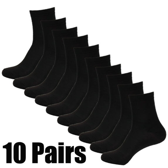 HUPOM 10 Pairs Socks for Men Summer Clearance Fashion Low-Cut Soft Casual Socks Black