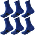 thumbnail image 1 of HUPOM 6 Pairs Socks for Women Summer Clearance Fashion Knee-High Breathable Athletic Socks Blue, 1 of 2