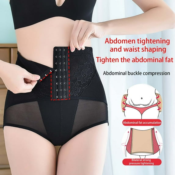 HUPOM Anti Chafing Underwear Men Girls Panties High Waist Casual Tie Seamless Waistband Black L