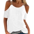 thumbnail image 1 of HUPOM Athletic Tops For Women Womens Shirts Short Sleeve Crew Neck T-Shirt Tab Sleeve White S, 1 of 5