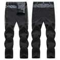 thumbnail image 1 of HUPOM Boys Dress Pants Men Dress Pants Track Pants High Waist Rise Short Straight-Leg Black XL, 1 of 9