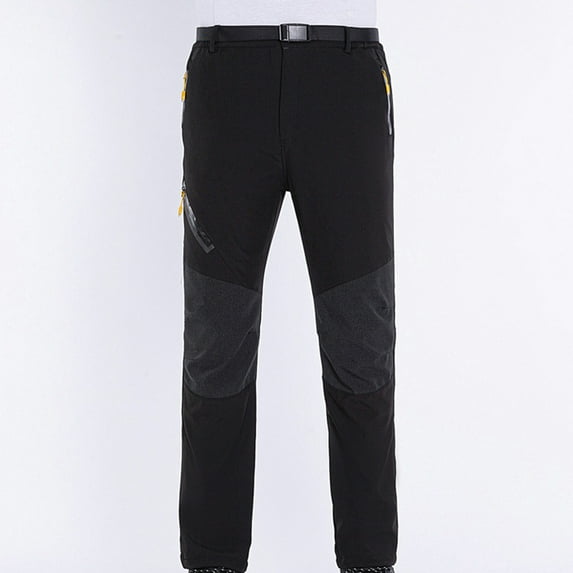 HUPOM Boys Dress Pants Mens Pants Track Pants High Waist Rise Short Slim Bootcut Black XL