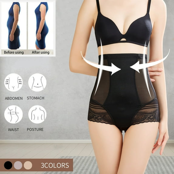 HUPOM Breathable Underwear For Women Womens Underwear High Waist Casual Tie Seamless Waistband Black XL